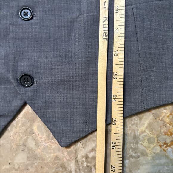 State And Liberty Suit Vest Mens Size 38 Grey Waist Coat Athletic Fit Buckle - Picture 6 of 10